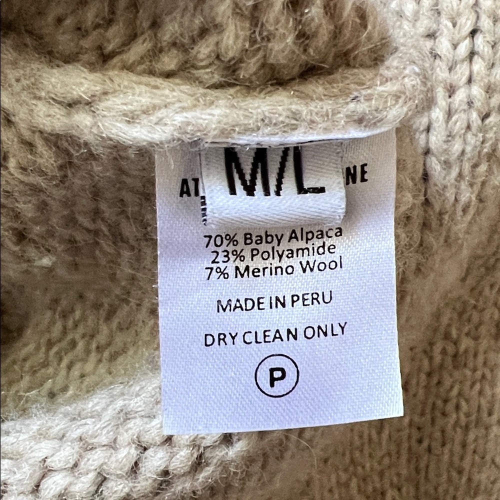 Atalier Delphine Balloon Sleeve Tan Sweater - Picture 4 of 9